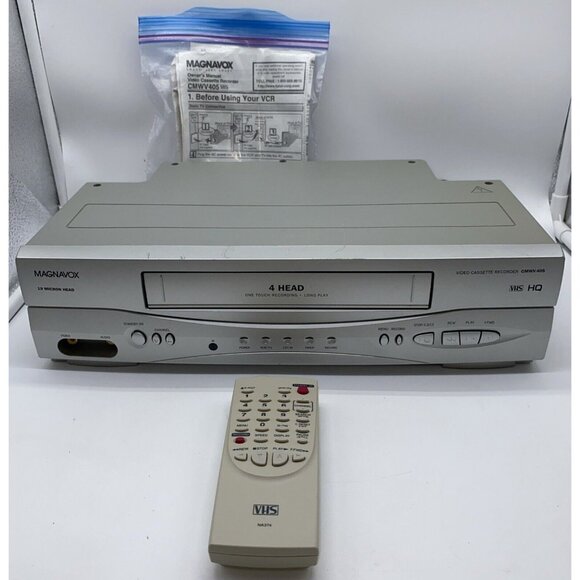 Magnavox CMWV 405 VCR Video Cassette Recorder 4 Head with Remote VHS Untested - Picture 16 of 16
